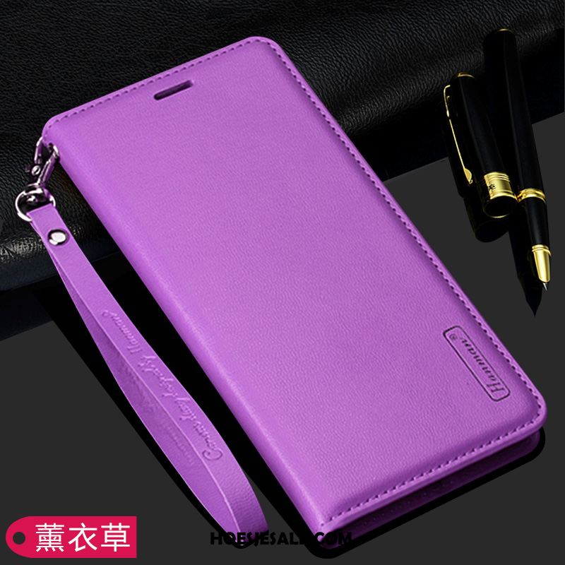 Huawei Mate 30 Hoesje Leren Etui Clamshell Hoes Mobiele Telefoon Roze Winkel