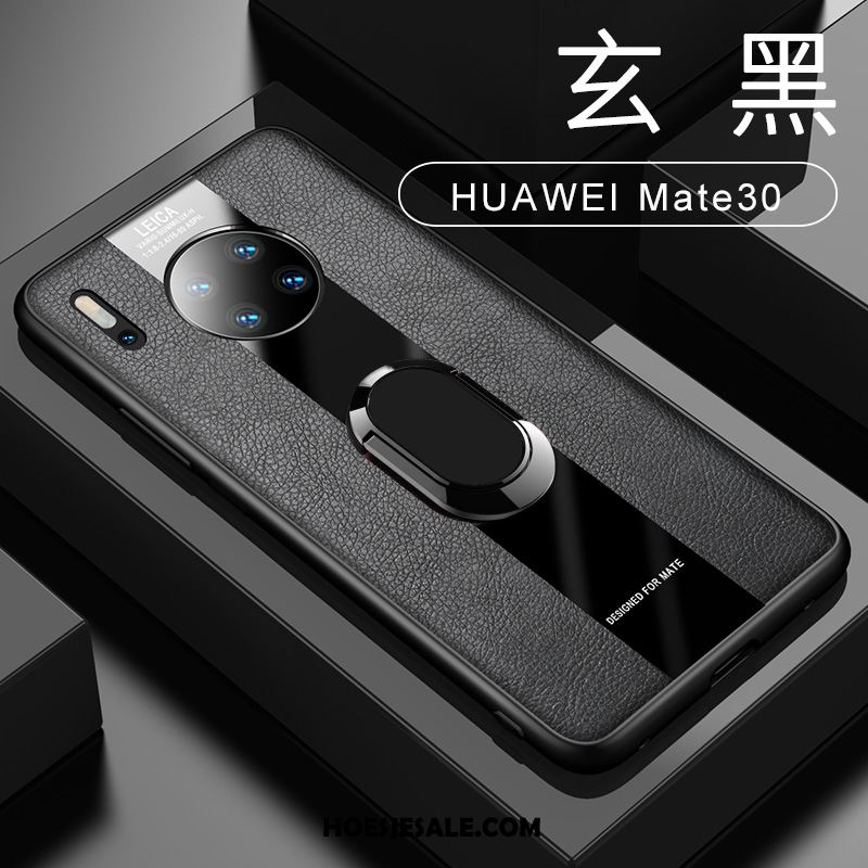 Huawei Mate 30 Hoesje Magnetisch Auto Leren Etui Groen Dun Goedkoop