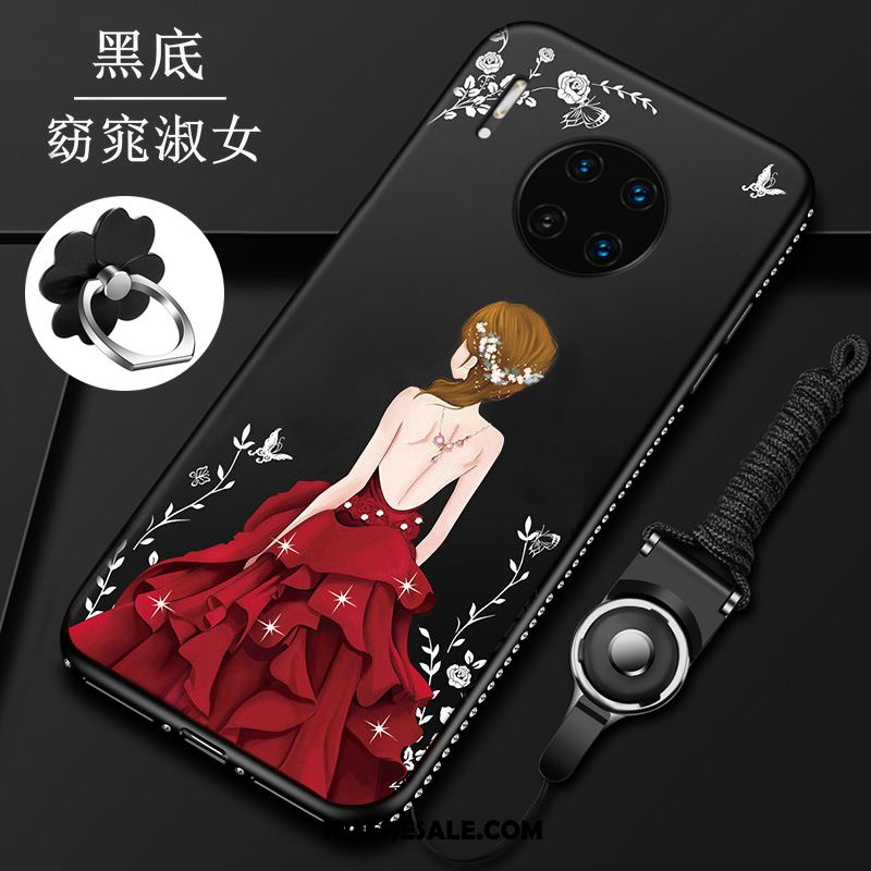 Huawei Mate 30 Hoesje Rood Hoes Zacht Anti-fall Strass Kopen