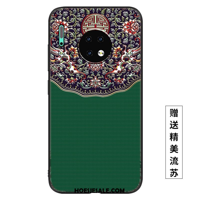 Huawei Mate 30 Hoesje Vintage Reliëf Net Red Zacht Paleis Goedkoop