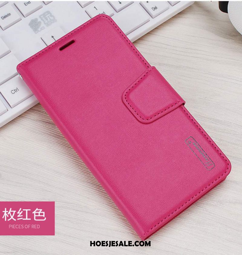 Huawei Mate 30 Pro Hoesje Anti-fall Leren Etui Roze Hoes All Inclusive Korting