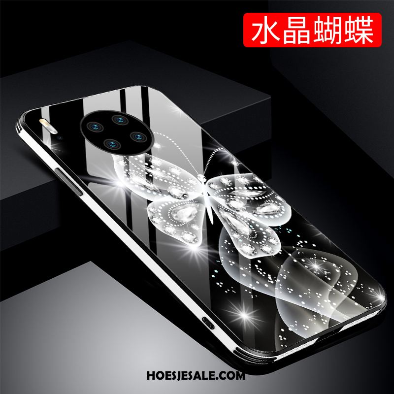 Huawei Mate 30 Pro Hoesje Blauw Net Red Anti-fall Glas All Inclusive Winkel