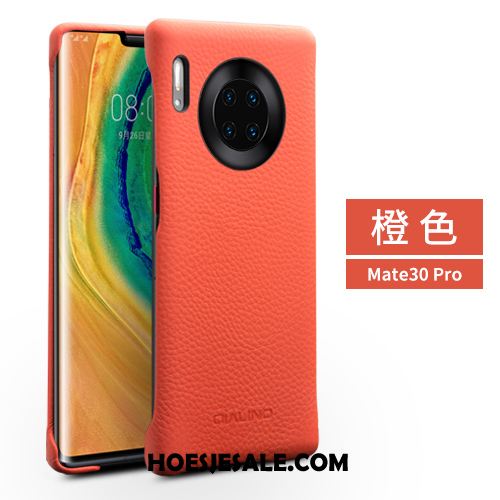 Huawei Mate 30 Pro Hoesje Eenvoudige Mode Achterklep Leren Etui Echt Leer Online