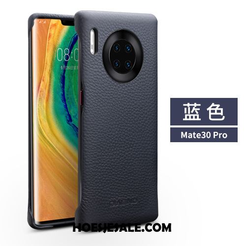 Huawei Mate 30 Pro Hoesje Eenvoudige Mode Achterklep Leren Etui Echt Leer Online