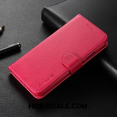 Huawei Mate 30 Pro Hoesje Folio Hoes Mobiele Telefoon Bedrijf Rood Korting