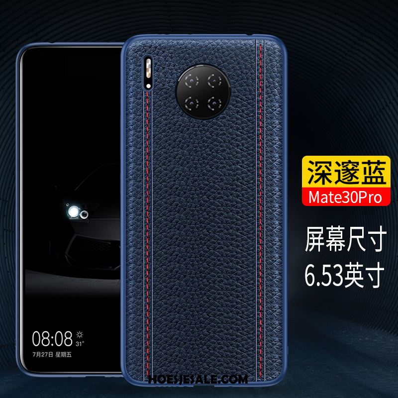 Huawei Mate 30 Pro Hoesje Hoes Mobiele Telefoon Echt Leer All Inclusive Anti-fall Goedkoop