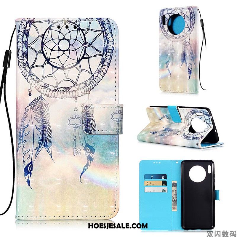 Huawei Mate 30 Pro Hoesje Mobiele Telefoon All Inclusive Clamshell Leren Etui Wit Sale