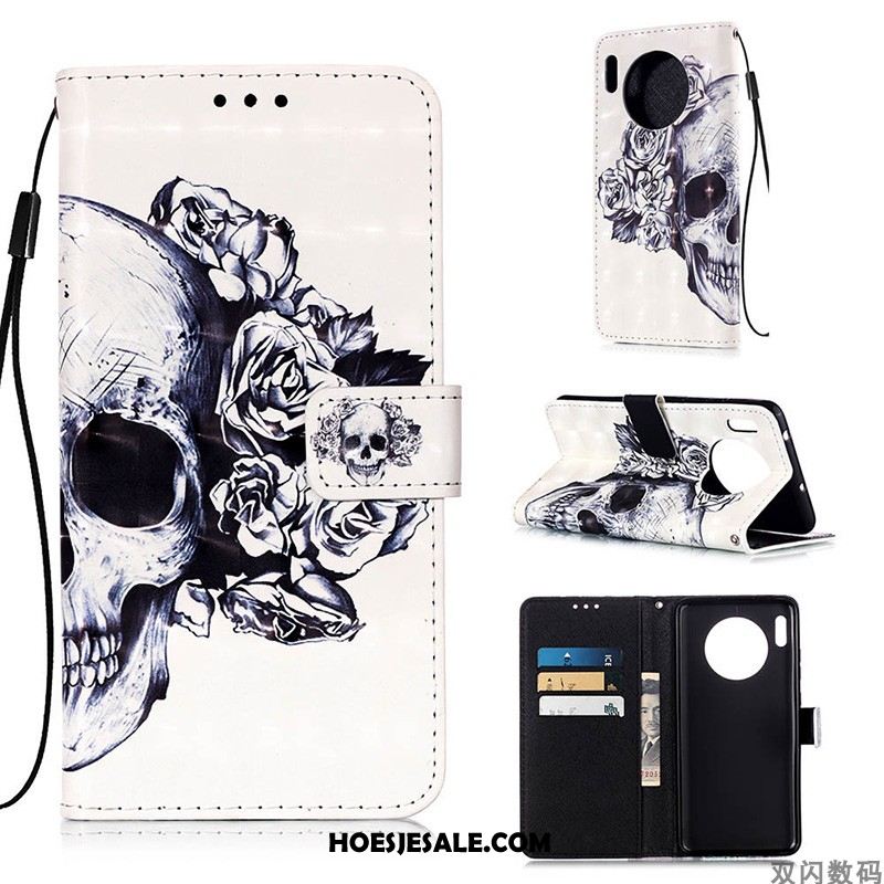 Huawei Mate 30 Pro Hoesje Mobiele Telefoon All Inclusive Clamshell Leren Etui Wit Sale