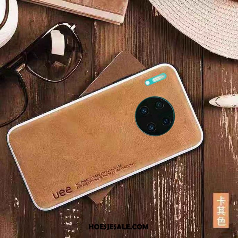 Huawei Mate 30 Pro Hoesje Trendy Merk Wijnrood Anti-fall Siliconen All Inclusive Aanbiedingen