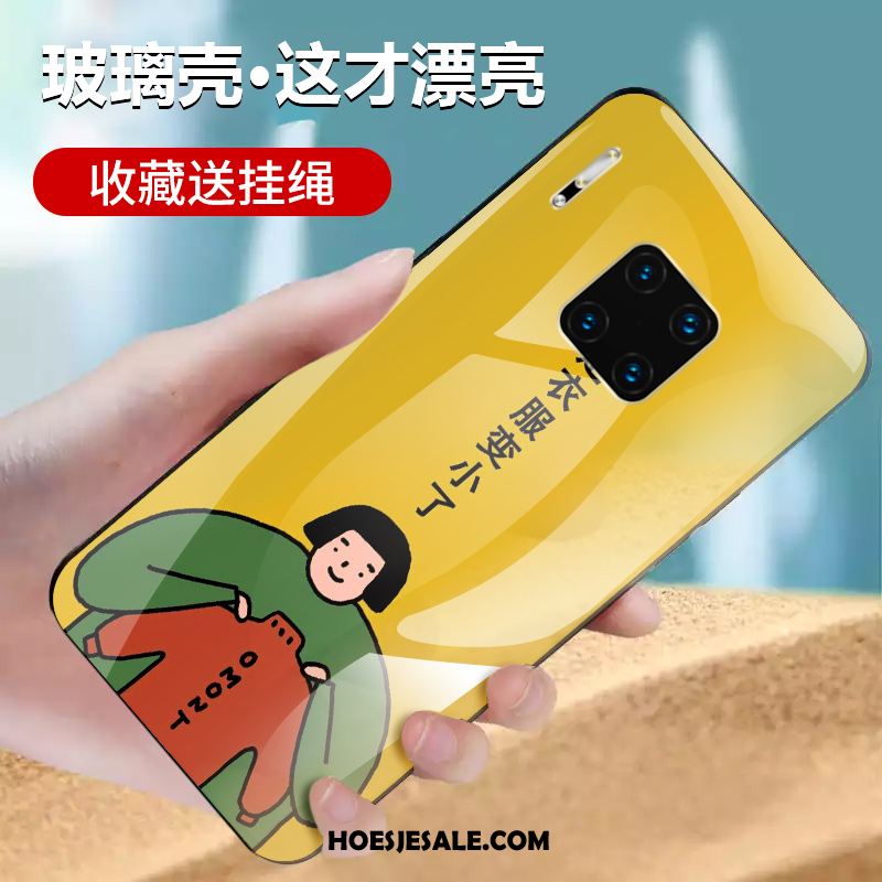 Huawei Mate 30 Rs Hoesje Glas Bescherming Geel Anti-fall Hoes Goedkoop