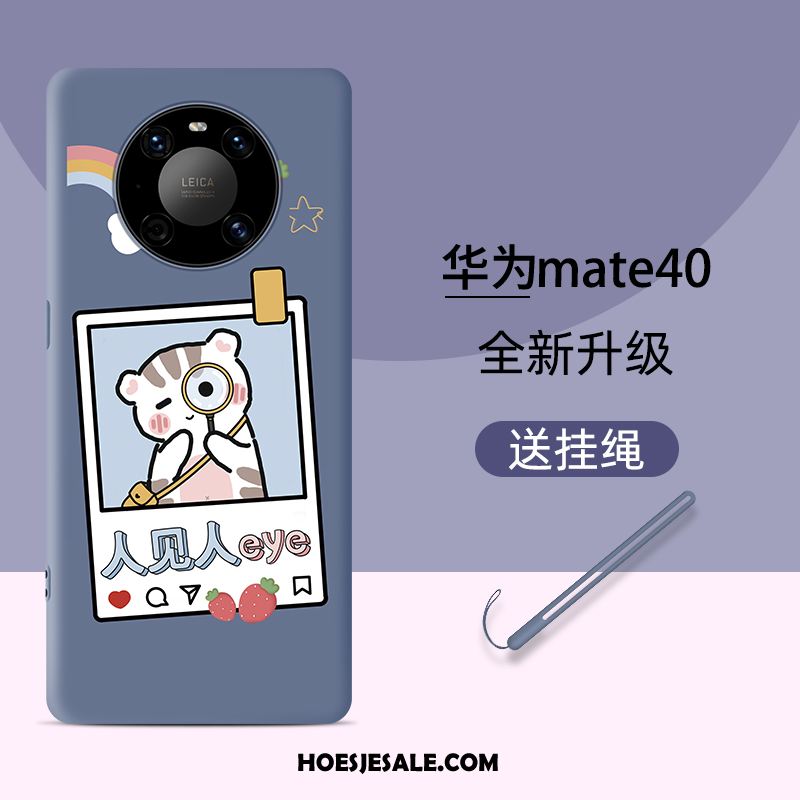 Huawei Mate 40 Hoesje Mooie Zacht Anti-fall Blauw All Inclusive Goedkoop