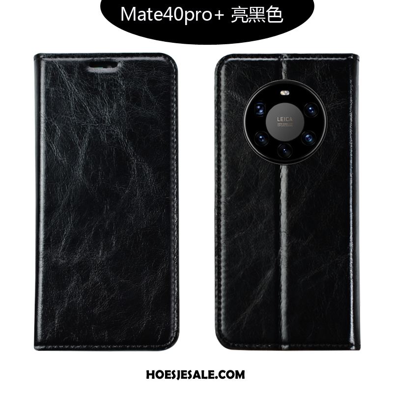 Huawei Mate 40 Pro+ Hoesje Anti-fall Luxe Echt Leer Bescherming All Inclusive Sale