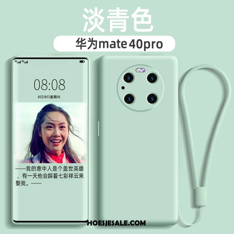 Huawei Mate 40 Pro Hoesje Bescherming Hanger High End Grijs Zacht Korting