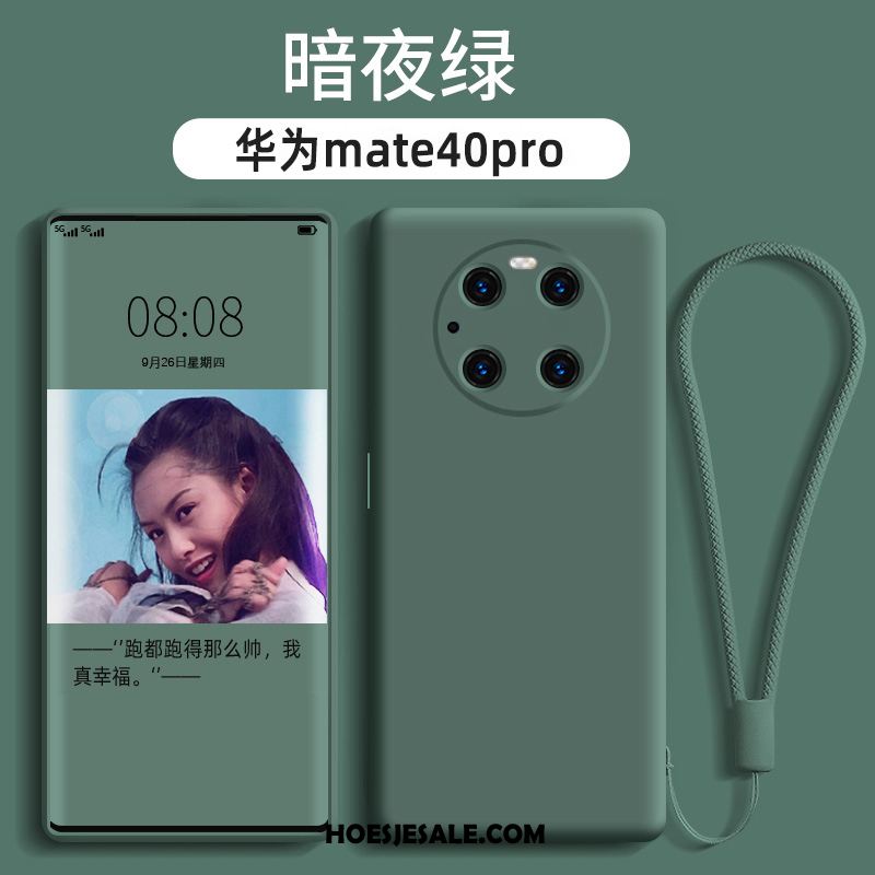 Huawei Mate 40 Pro Hoesje Bescherming Hanger High End Grijs Zacht Korting