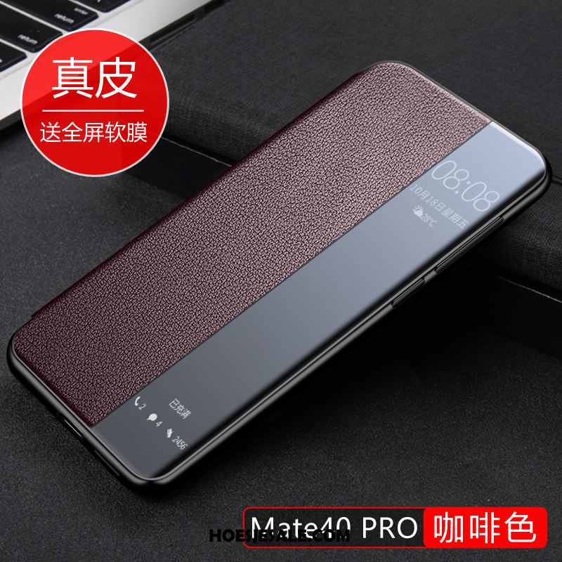 Huawei Mate 40 Pro Hoesje Bruin Bescherming Mobiele Telefoon Dun Anti-fall Goedkoop