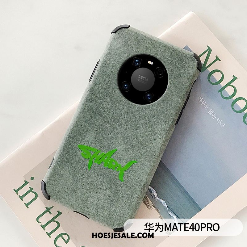 Huawei Mate 40 Pro Hoesje Hertachtigen Suede Zacht Patroon Eenvoudige