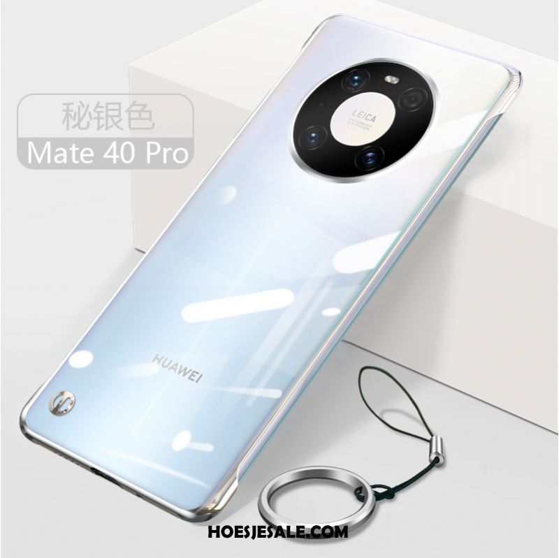 Huawei Mate 40 Pro Hoesje Mobiele Telefoon Dun Geel Omlijsting Doorzichtig Winkel