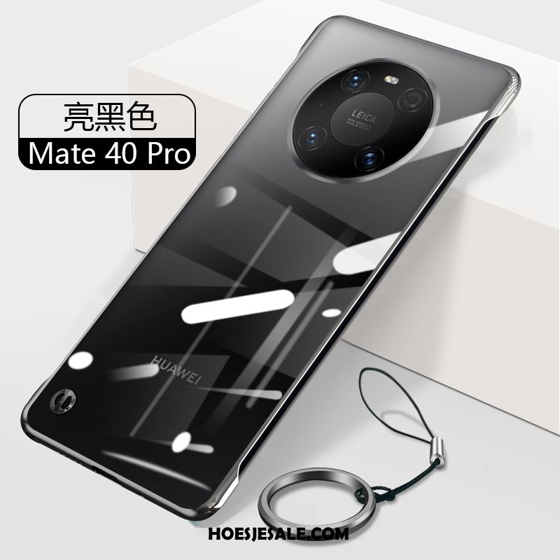 Huawei Mate 40 Pro Hoesje Mobiele Telefoon Dun Geel Omlijsting Doorzichtig Winkel