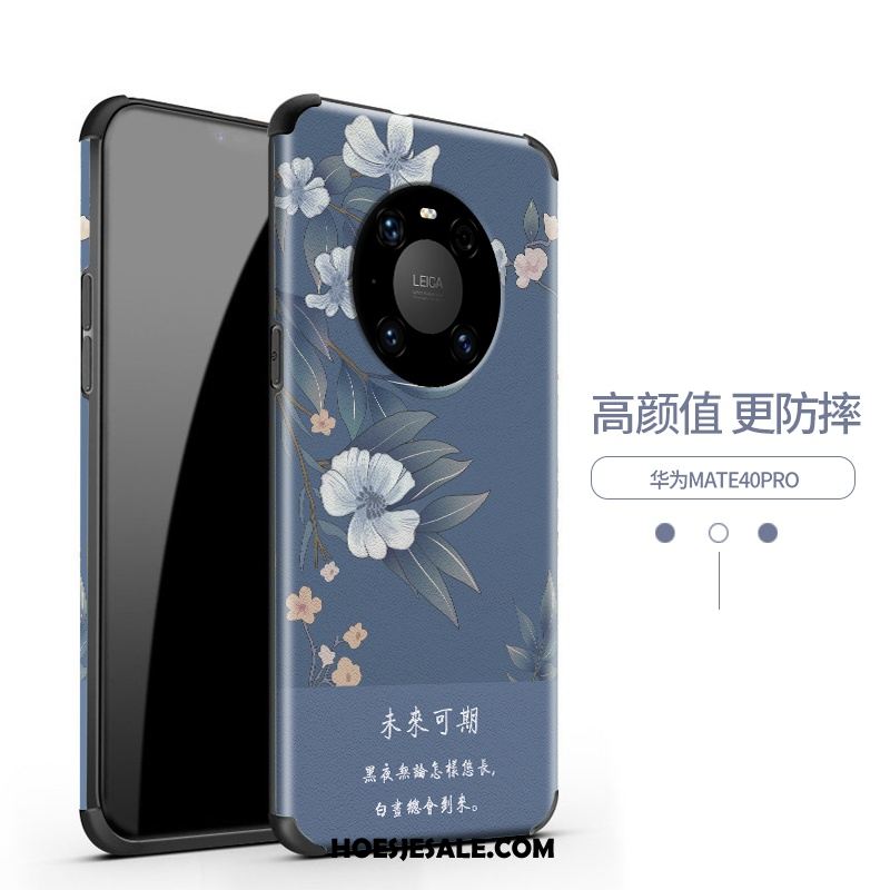 Huawei Mate 40 Pro Hoesje Schrobben Siliconen Vintage Anti-fall Mobiele Telefoon Winkel