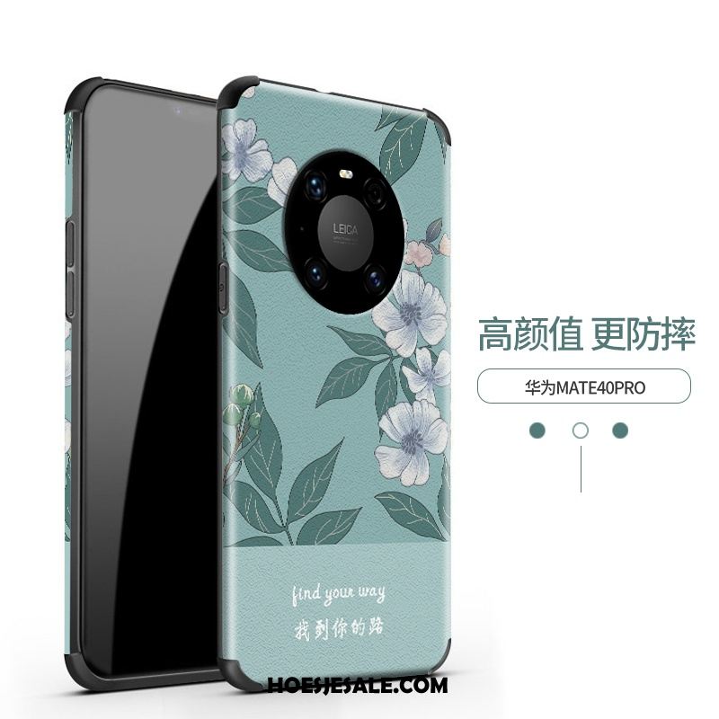 Huawei Mate 40 Pro Hoesje Schrobben Siliconen Vintage Anti-fall Mobiele Telefoon Winkel