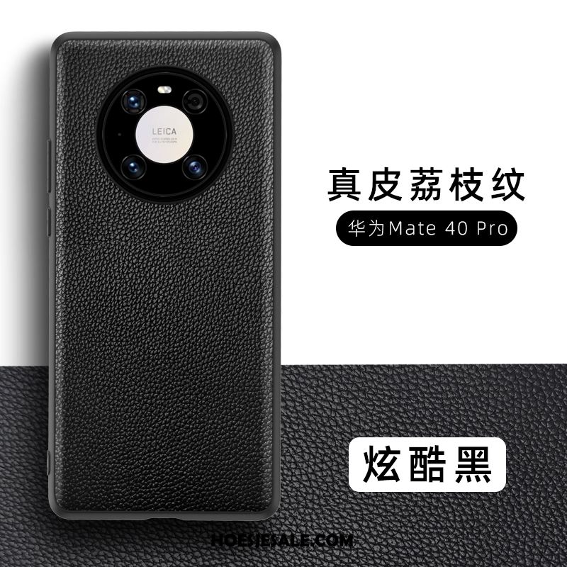 Huawei Mate 40 Pro Hoesje Zwart Bescherming Net Red Leer Mobiele Telefoon Sale