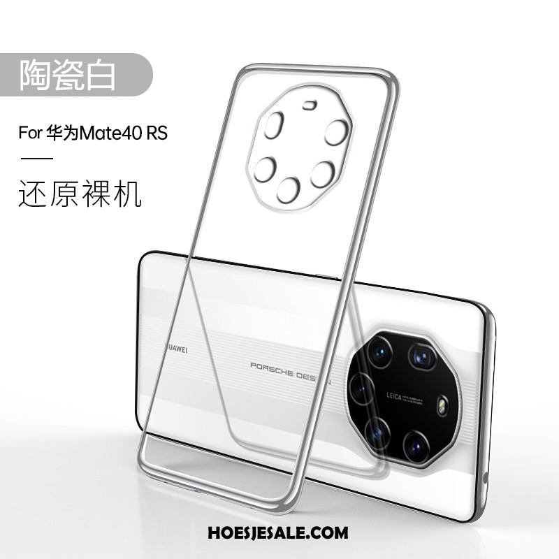 Huawei Mate 40 Rs Hoesje Bescherming Doorzichtig Dun Siliconen Wit Goedkoop