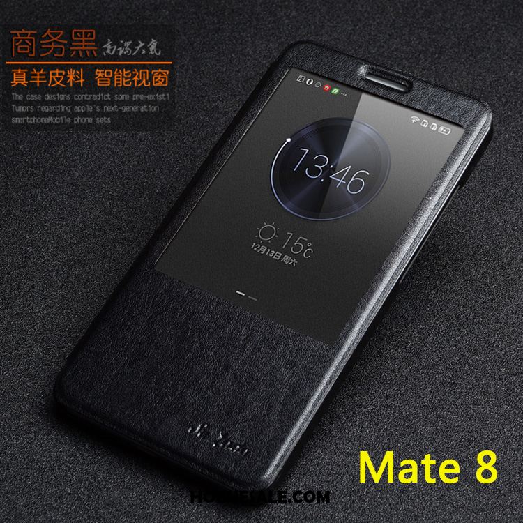 Huawei Mate 8 Hoesje Dun Hoes Mobiele Telefoon Zwart Leren Etui Kopen
