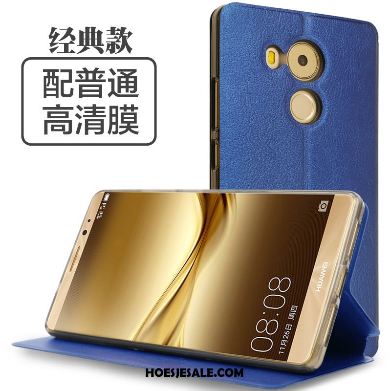 Huawei Mate 8 Hoesje Metaal Folio Mobiele Telefoon Blauw Hoes Goedkoop