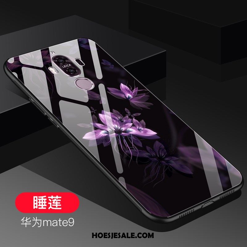 Huawei Mate 9 Hoesje Anti-fall Mobiele Telefoon Zwart Hard Gehard Glas Goedkoop