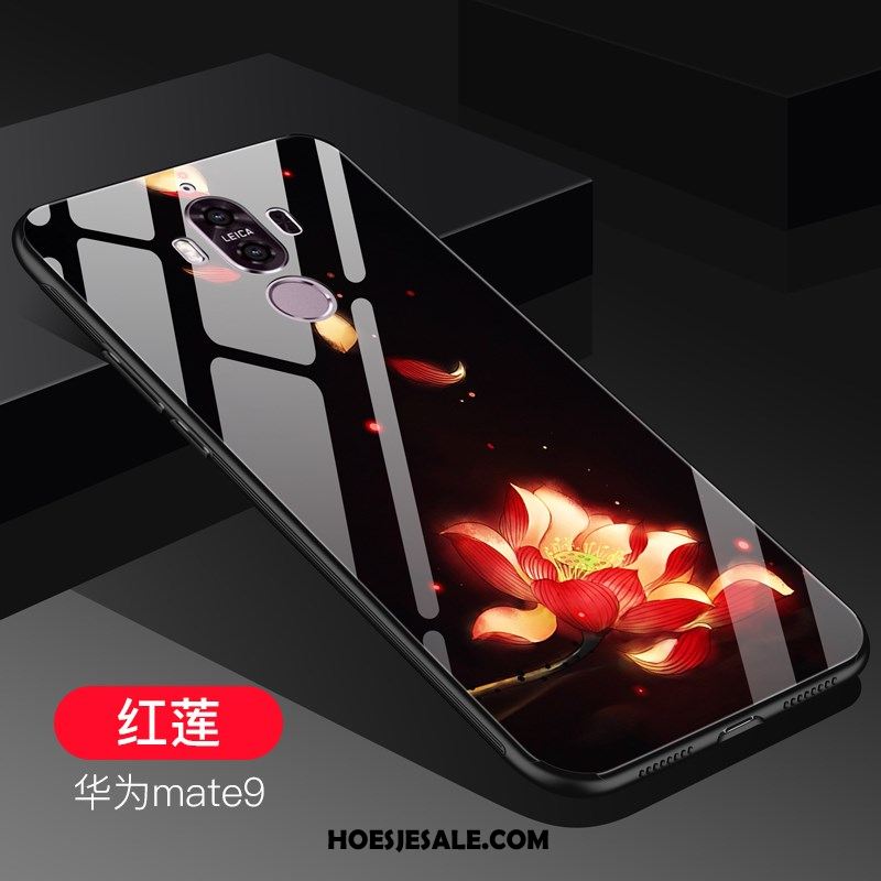 Huawei Mate 9 Hoesje Anti-fall Mobiele Telefoon Zwart Hard Gehard Glas Goedkoop