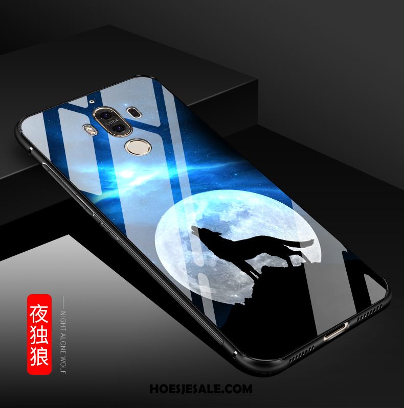 Huawei Mate 9 Hoesje Anti-fall Scheppend Houtnerf Bescherming Zwart Kopen
