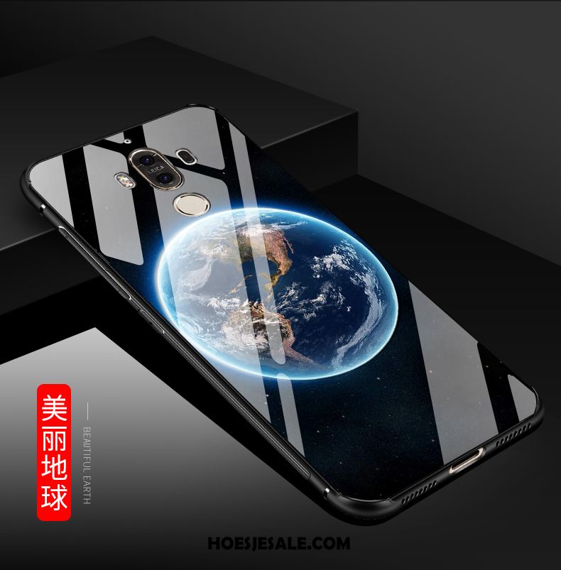 Huawei Mate 9 Hoesje Anti-fall Scheppend Houtnerf Bescherming Zwart Kopen