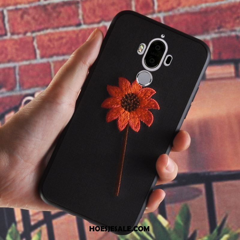 Huawei Mate 9 Hoesje Flanel Bloemen Borduurwerk Luxe Mobiele Telefoon Sale