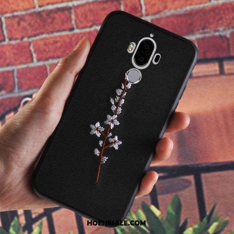 Huawei Mate 9 Hoesje Flanel Bloemen Borduurwerk Luxe Mobiele Telefoon Sale