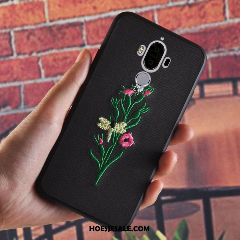 Huawei Mate 9 Hoesje Flanel Bloemen Borduurwerk Luxe Mobiele Telefoon Sale