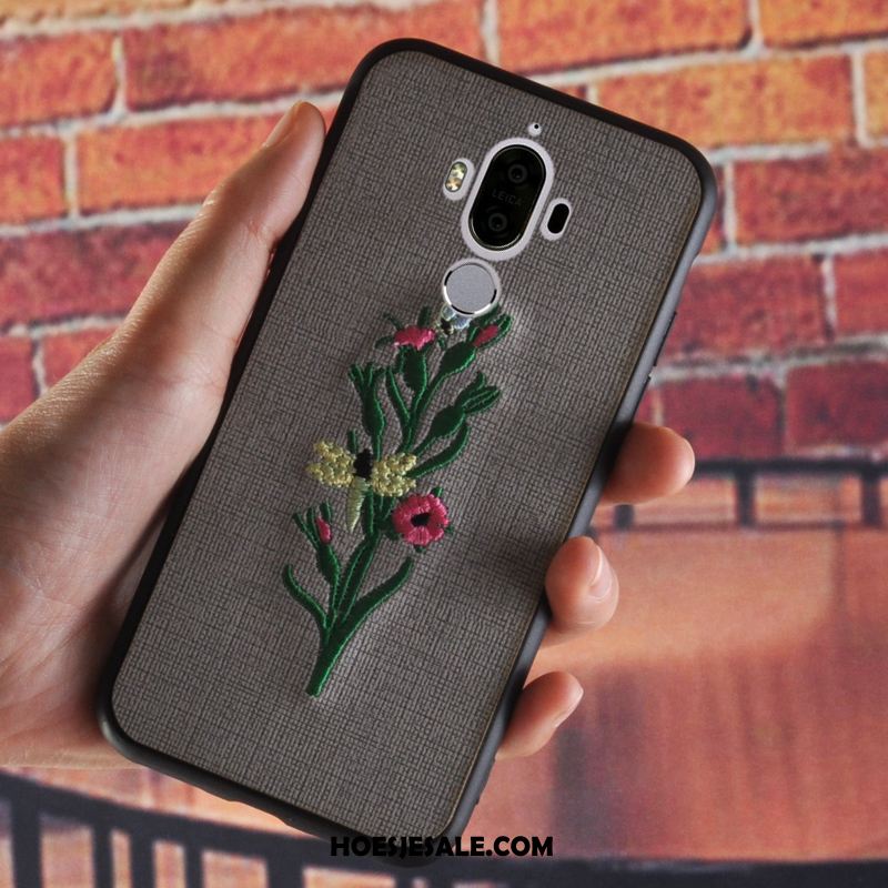 Huawei Mate 9 Hoesje Flanel Bloemen Borduurwerk Luxe Mobiele Telefoon Sale