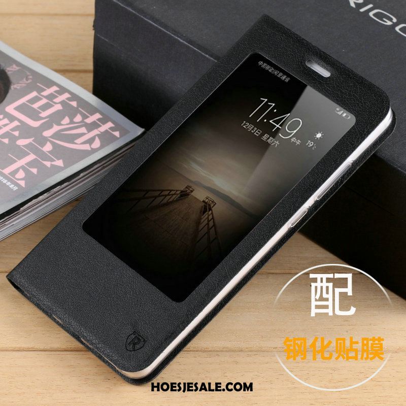 Huawei Mate 9 Hoesje Folio Purper Hoes Bescherming Ondersteuning Goedkoop