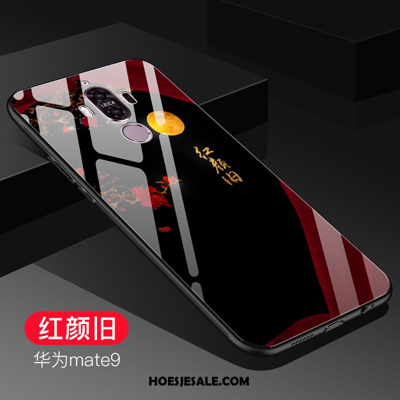 Huawei Mate 9 Hoesje Mobiele Telefoon Glas Zwart Goedkoop