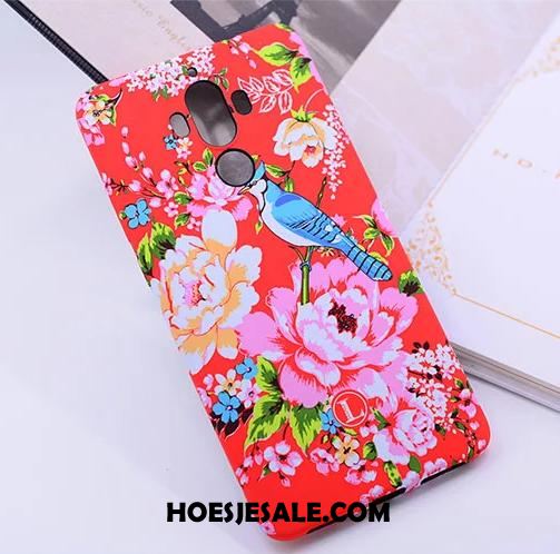 Huawei Mate 9 Hoesje Reliëf All Inclusive Bloemen Vogel Lichtende Online