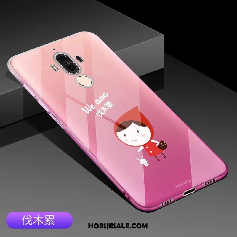 Huawei Mate 9 Hoesje Trend Zacht Mooie Doorzichtig Roze Korting