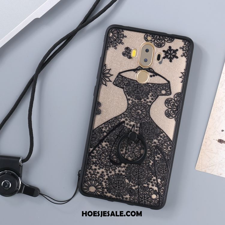Huawei Mate 9 Hoesje Zwart Mobiele Telefoon Hanger Doorzichtig Mesh Kopen