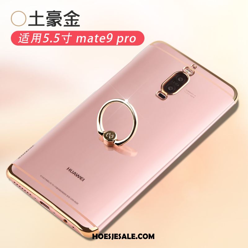 Huawei Mate 9 Pro Hoesje Doorzichtig Anti-fall Siliconen Ring All Inclusive