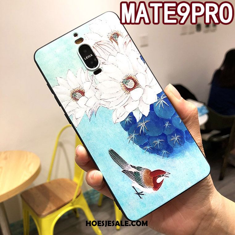 Huawei Mate 9 Pro Hoesje Hanger Bescherming Blauw Hoes Zacht Kopen