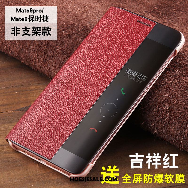 Huawei Mate 9 Pro Hoesje Hoes Folio Mobiele Telefoon Bescherming Roze Sale