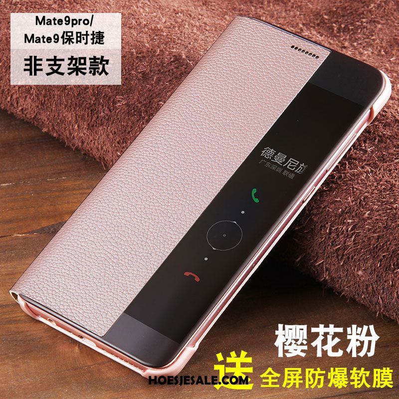 Huawei Mate 9 Pro Hoesje Hoes Folio Mobiele Telefoon Bescherming Roze Sale