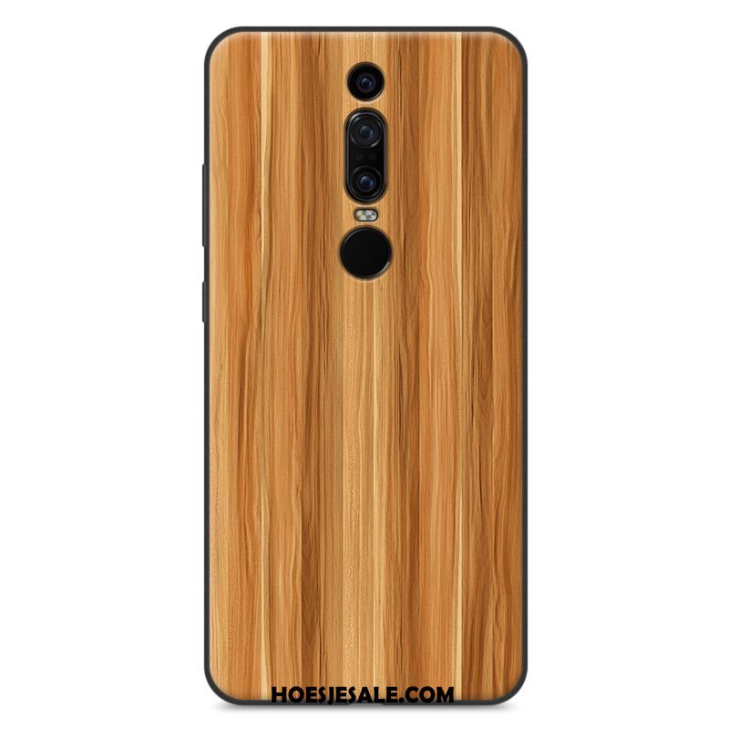 Huawei Mate Rs Hoesje Bescherming Eenvoudige Zacht Houtnerf Hoes