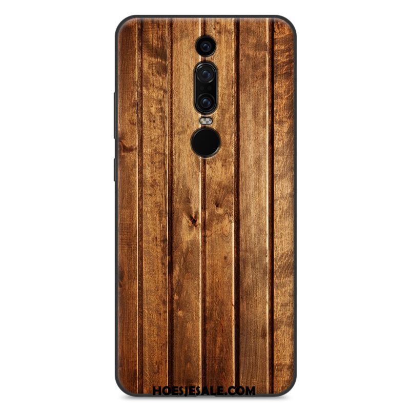 Huawei Mate Rs Hoesje Bescherming Eenvoudige Zacht Houtnerf Hoes