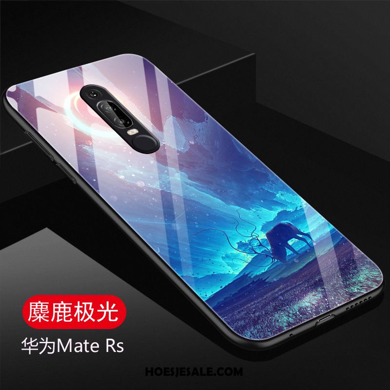 Huawei Mate Rs Hoesje Purper Glas Spotprent Hoes Bescherming Kopen