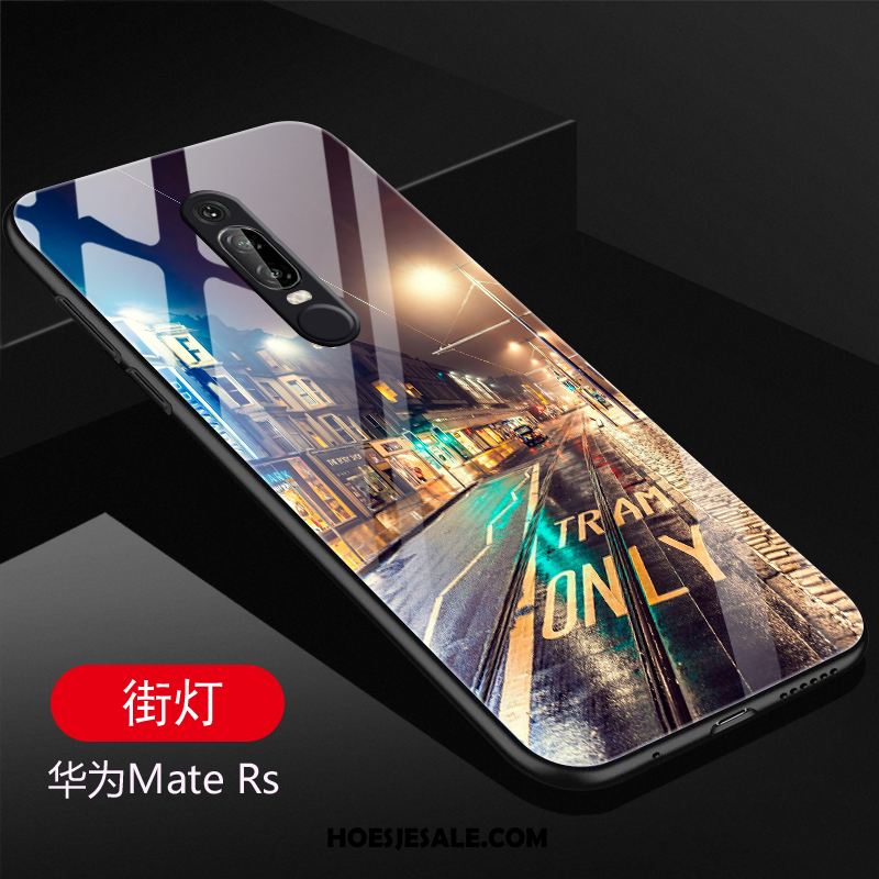 Huawei Mate Rs Hoesje Purper Glas Spotprent Hoes Bescherming Kopen