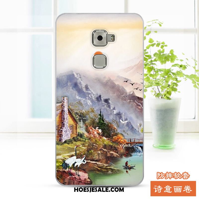 Huawei Mate S Hoesje Geel Bescherming Spotprent Dun Zacht Sale